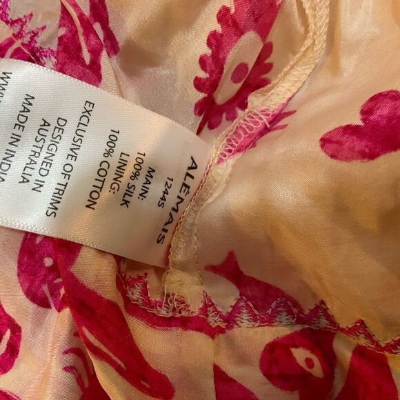 ALÉMAIS esmerelda Printed Mini Skirt 100% silk - Picture 7 of 10